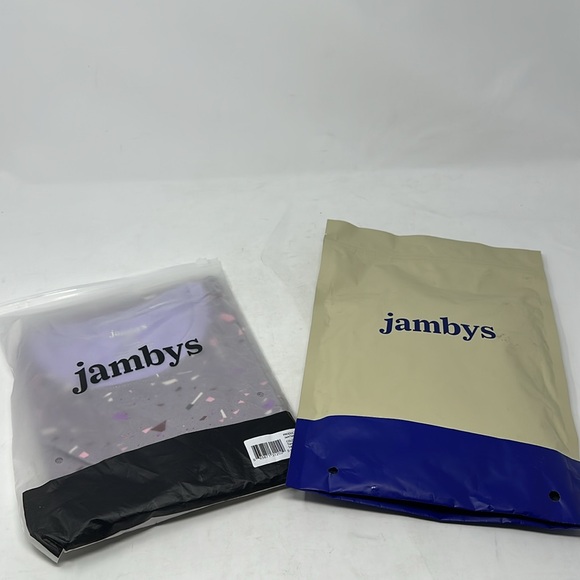 Jambys Unisex Terrazo Gray JamTee & Boxer SET XS Multicolor with lavender NEW - Picture 2 of 11